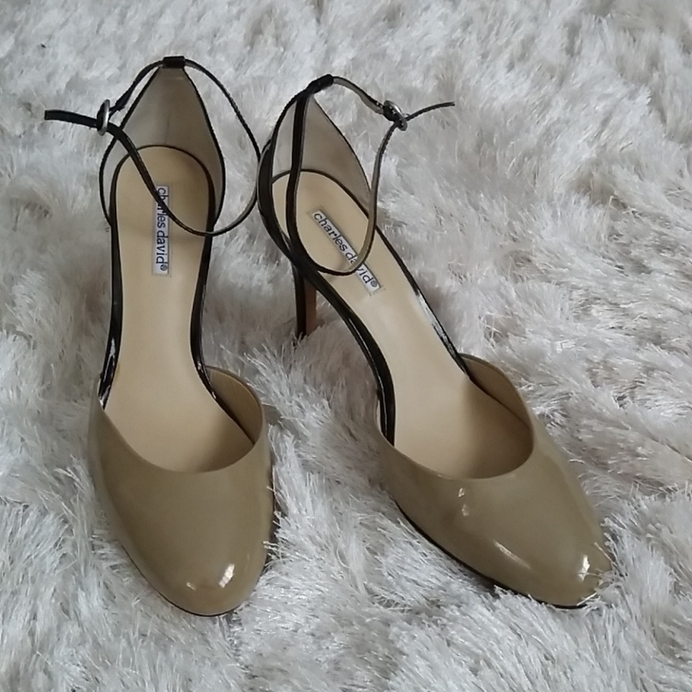 Charles David Color-Block Two Tone Ankle Strap He… - image 2